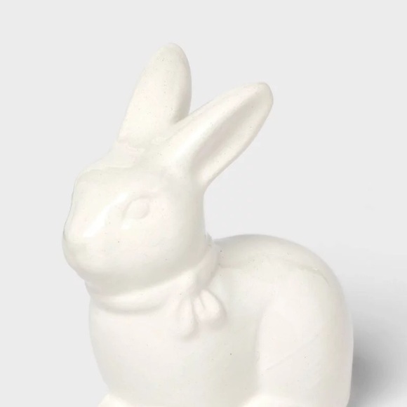 Light Up Ceramic Mushroom Easter House Pink & 10pc Bunny Figurine Set - Spritz - Picture 4 of 6